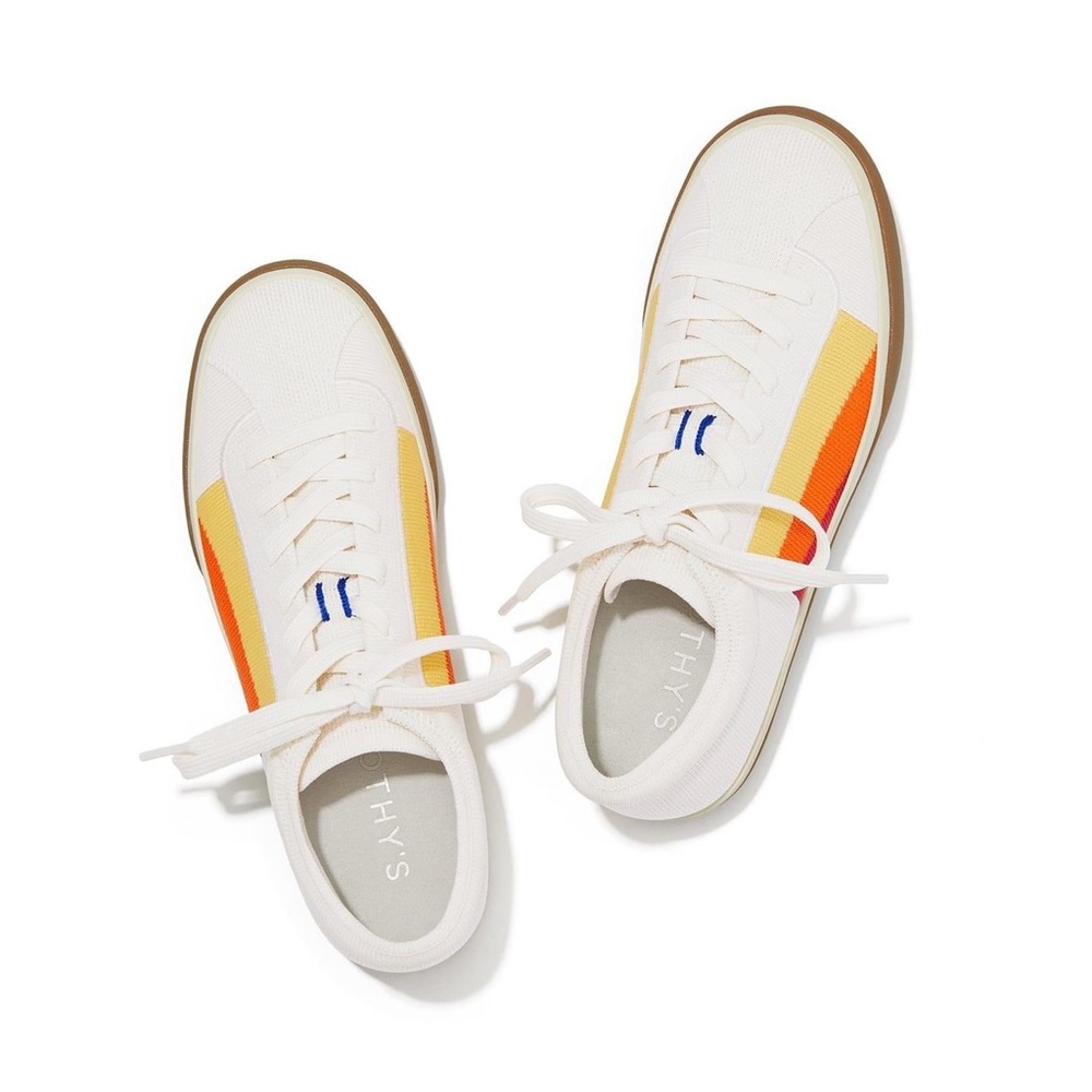 Rothy’s candy stripe lace up sneaker size 8 NWOB